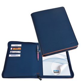 Portablocco city time in mat. Sintetico blu dim. 33x25cm niji