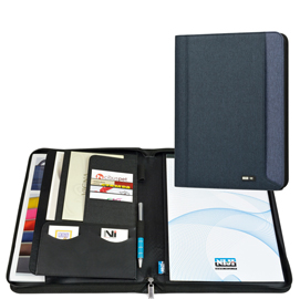 Portablocco in tessuto blu/blu chiaro dim. 26x34 city time niji
