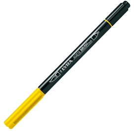 Pennarello a 2 punte aqua brush duo giallo limone lyra