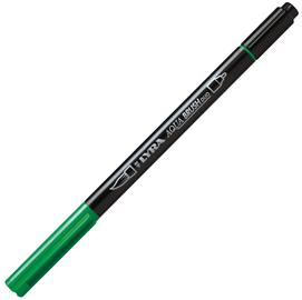 Pennarello a 2 punte aqua brush duo verde permanente lyra