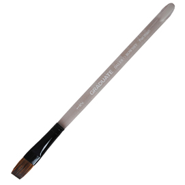 Pennello pelo pony piatto quadrato graduate n.1/2 manico corto daler rowney