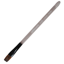 Pennello pelo pony piatto quadrato graduate n.3/4 manico corto daler rowney