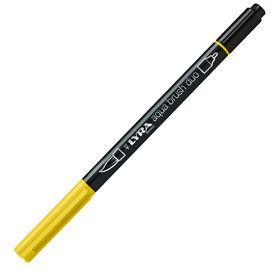 Pennarello a 2 punte aqua brush duo giallo cromo chiaro lyra l6520006