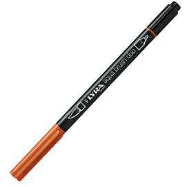 Pennarello a 2 punte aqua brush duo cinabro lyra l6520017