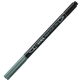 Pennarello a 2 punte aqua brush duo grigio medio freddo lyra l6520097