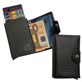 Portacard wally carbon 6x9,5cm nero alplast