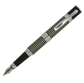 Penna stilografica mini jewelria tratto medio fusto in metallo nero monteverde