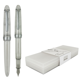 Penna stilografica monza tratto medio fusto in resina crystal clear monteverde