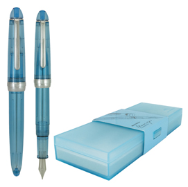 Penna stilografica monza tratto medio fusto in resina island blue monteverde