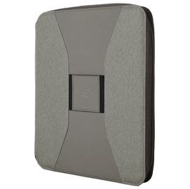Portablocco canvass in tela c/zip dim. 26x33cm grigio intempo