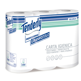 Pacco 6 rotoli carta igienica 300 strappi tenderly