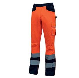 Pantalone invernale alta visibilita' beacon arancio fluo taglia l u-power