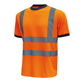 Pack 3 t-shirt alta visibilita' tg m arancio fluo mist u-power
