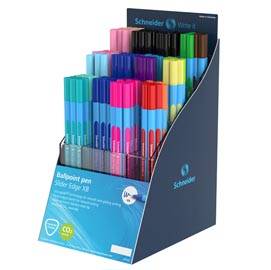 Penne a sfera slider edge xb - colori standard e pastel - schneider - expo 120 pezzi