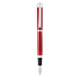 Penna stilografica strata - tratto medio - fusto rosso - monteverde