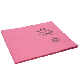 Panni micronquick - 38 x 40 cm - in microfibra - rosso - vileda - conf. 5 pezzi