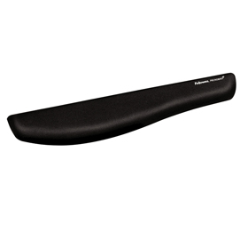 Poggiapolsi da tastiera in foamfusion microban plustouch - nero - fellowes