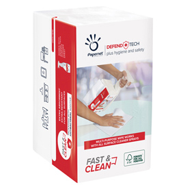 Pacco 100 panni a 2 veli 21,6x33,25cm defend tech