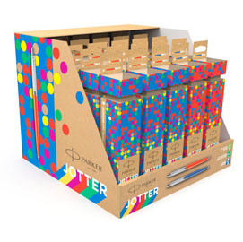 Penna a sfera jotter cracker - punta m - colori assortiti - parker - expo 25 pezzi