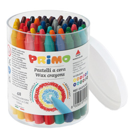 Pastelli a cera - d 9 mm x 85 mm - primo - conf. 48 pezzi