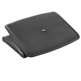Poggiapiedi ergonimico bold - inclinazione regolabile - 47 x 35,5 x 9,5 cm - nero - titanium