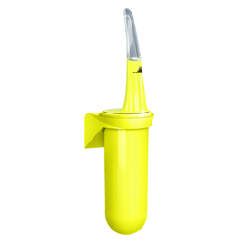 Portascopino da parete skin - 386 x 113 x 93 mm - giallo fluo - mar plast