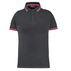 Polo donna waylady - taglia l - grigio/fucsia - u-power