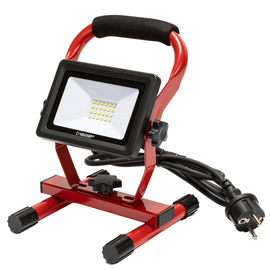 Proiettore da cantiere light pad - con staffa e cavo 1,5 m - 20 w - rosso - velamp