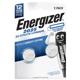 Pila cr2025 ultimate lithium - 3 v - energizer specialistiche - conf. 2 pezzi