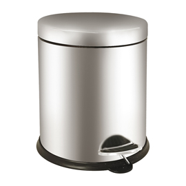 Pattumiera a pedale bin basic - 5 l - acciaio inox - medial international