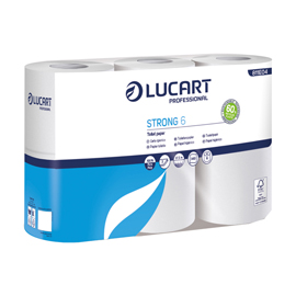 Pacco 6 rotoli carta igienica 300 strappi strong 6 lucart