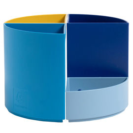 Portapenne modulare the quarter bee blue - 12 x 12 x 8,3 cm - multicolore - exacompta