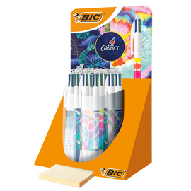 Penna a sfera 4 colors decor - fantasie assortite - bic - expo 30 pezzi