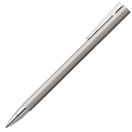 Penna roller neo slim - punta 0,7 mm - fusto acciaio - faber-castell