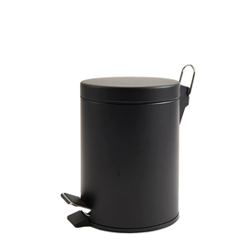Pattumiera premium - con pedale e vaschetta - 3 l - nero satinato - perfetto