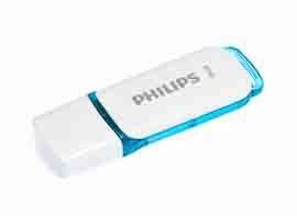 Philips usb 2.0 16gb snow edition blu