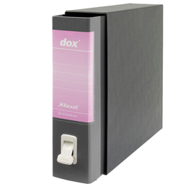 Registratore new dox 1 grigio dorso 8cm f.to commerciale rexel