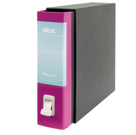 Registratore new dox 1 rosa dorso 8cm f.to commerciale rexel