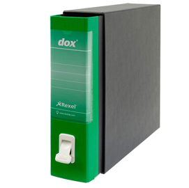 Registratore new dox 1 verde dorso 8cm f.to commerciale rexel