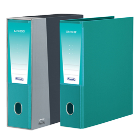 Registratore unico c/custodia verde acqua dorso 8cm f.to protocollo favorit