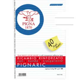 Ricambi forati rinforzati a4 1rigo 40fg 80gr pignaric