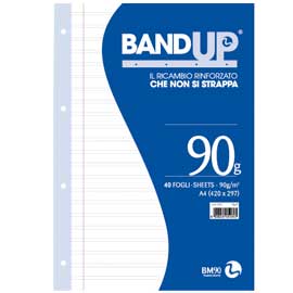 Ricambi forati rinforzati bandup a4 90gr 40fg 10mm bm
