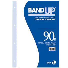 Ricambi forati rinforzati bandup a4 90gr 40fg bianchi bm