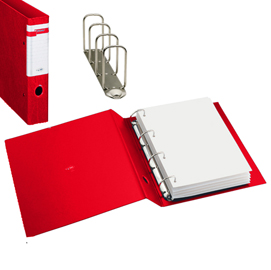 Raccoglitore stelvio f 65 a4 4q rosso 22x30cm sei rota
