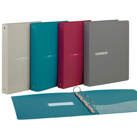 Raccoglitore pp 4 anelli tondi matrix blu ottanio d30 22x30cm favorit