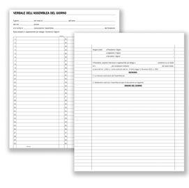 Registro verbali assemblee condominiali 80pag. 31x24,5cm 136400000 semper