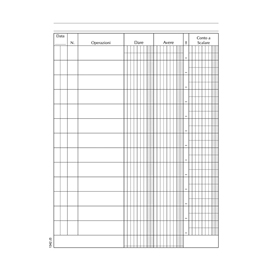 Registro conto corrente banca 96 pag. 21x15,5cm 134200000 semper