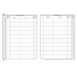 Registro corrispondenza arrivo/partenza 100pag. 31x24,5cm seb000200 semper