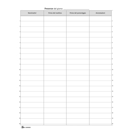 Registro firme presenza 49pag. 31x24,5cm see000500 semper