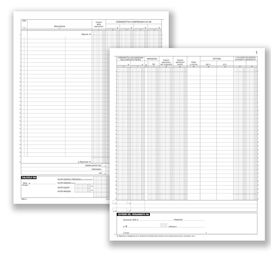 Registro corrispettivi - 16 pag. Numerate - formato 31x24.5cm - 1386n0000 - data ufficio